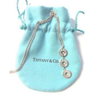 *like new* TIFFANY & CO Sterling Silver 1837 Triple Circle Pendant Necklace